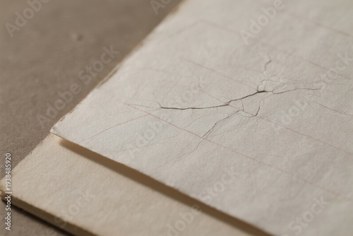 Cracked old paper with red lines