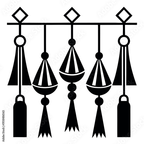 Different style hanging tassel ornament   