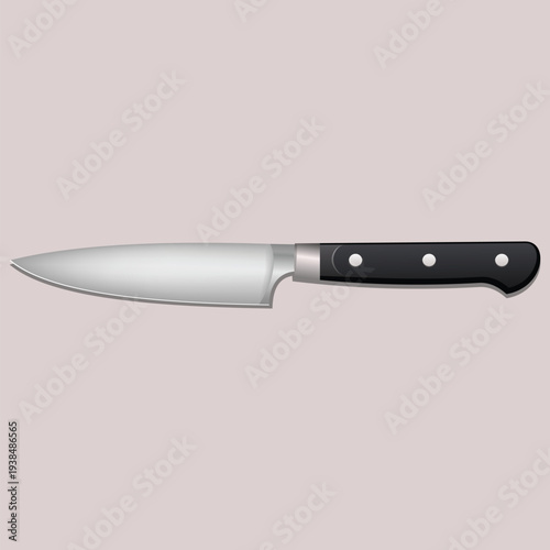 Realistic kitchen knife illustration flat design