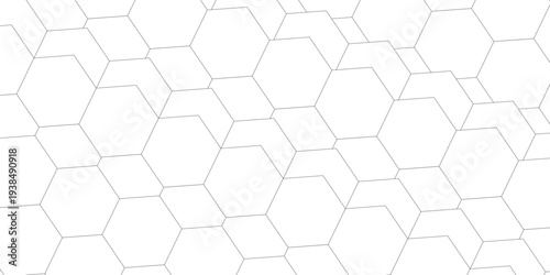 hexagon pattern. Seamless background. Abstract honeycomb background in grey color. Vector illustration