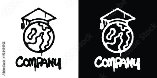 Graffiti Global Education logo vector design