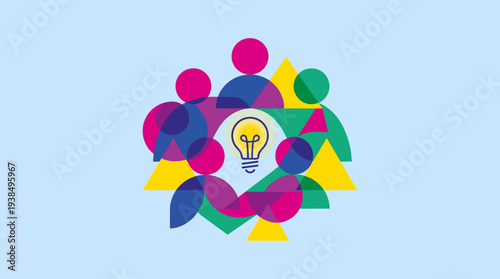 Team collaboration sparking innovative ideas and shared solutions within a dynamic group setting