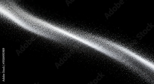 White dust particles forming a flowing diagonal stream across dark background creating a dynamic abstract motion texture