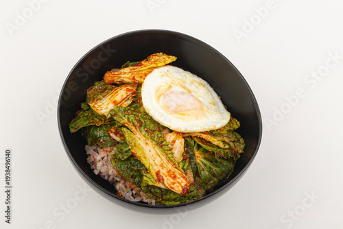 korean Seasoned Cabbage bomdong. Spring Cabbage Bibimbap.