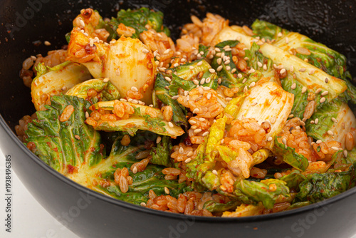 korean Seasoned Cabbage bomdong. Spring Cabbage Bibimbap.