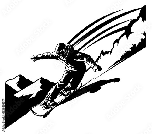 snowboarder jumping off