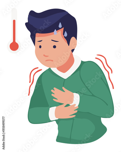 Sick Person With Fever