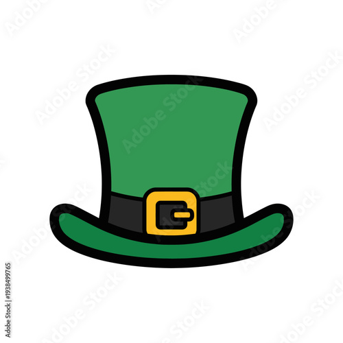 Green Top Hat with Buckle.