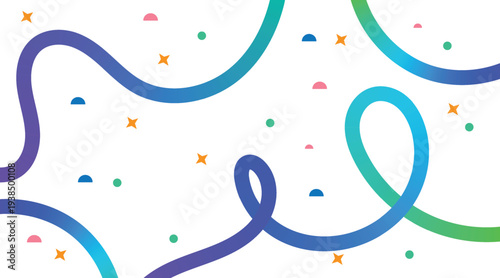 Gradient line vector EPS file, Abstract Gradient Color Shapes Pattern.Rainbow wave line set. Rainbow vector background design. Squiggly vector elements.