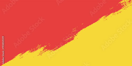 Abstract red and yellow background with diagonal brush stroke texture, vibrant energy concept, modern minimal grunge design, bold artistic backdrop for sports and marketing.