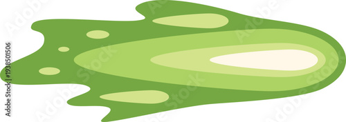 Green liquid goo flowing or splashing creating a cartoon effect