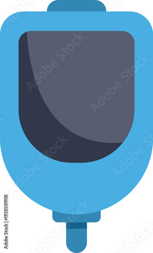 Urinal providing public facility for sanitation and health in a men's room flat icon