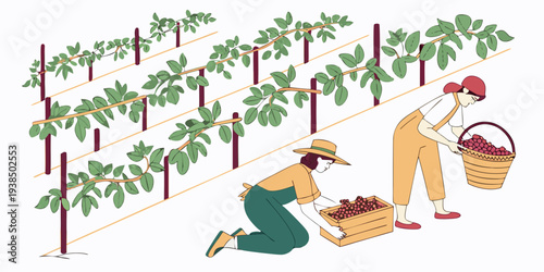 A serene beach scene with palm trees and a person relaxing on a beach chair Vector