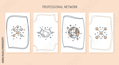 Professional Network Concept: Connection, Global Reach, Partnership