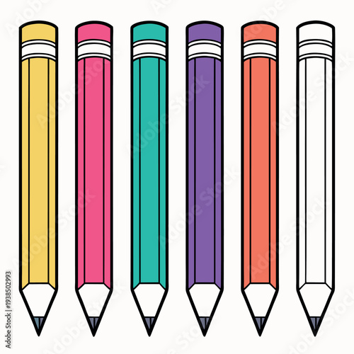 Set of colored pencils