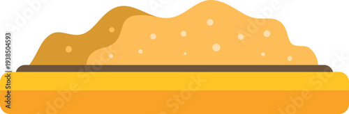 Sandpit filled with sand for children playing and recreation