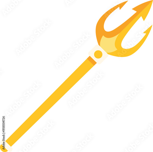 Golden trident icon representing poseidon or neptune power and control
