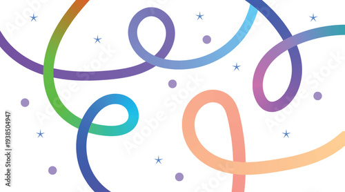 Gradient line vector EPS file, Abstract Gradient Color Shapes Pattern.Rainbow wave line set. Rainbow vector background design. Squiggly vector elements.