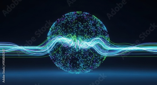 Digital information and abstract data flowing securely into a centralized cloud storage system, representing modern internet technology and massive scale