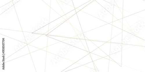 Abstract white canvas background with thin gold intersecting lines, minimal luxury geometric pattern for modern branding and creative templates