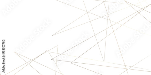 Elegant white abstract background with thin gold intersecting lines, minimal geometric metallic pattern for luxury branding and design projects