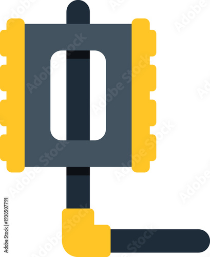 Bicycle pedal and crank arm icon representing cycling transportation