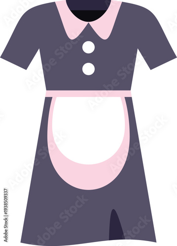 Maid uniform with apron illustrating domestic service and hospitality concept