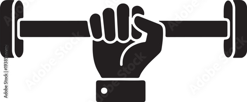 A hand gripping a dumbbell in a strong fist