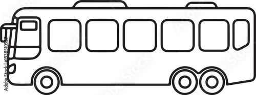 Simple line drawing of a bus
