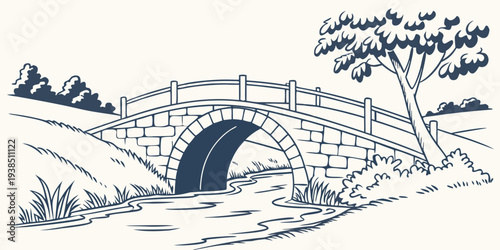 A serene seascape with a sailboat gliding through gentle waves under a clear sky Vector