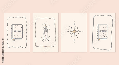 Boho Aesthetic Spell Book, Candle, Starburst - Mystic Collection