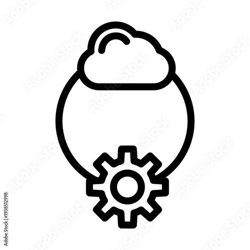 Cloud Monitoring Vector Icon