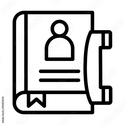 Phone Book Vector Icon