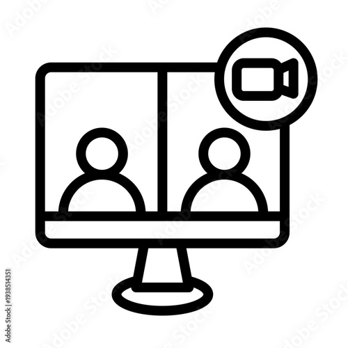 Video Call Vector Icon