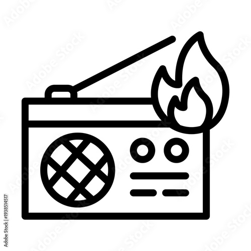 Fire Radio Vector Icon