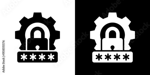 Password Manager Icon Set Vector Collection Isolated In Black And White