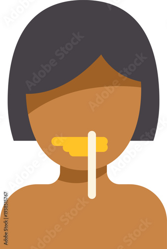 Woman having a waxing procedure on her face for hair removal