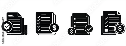 Dollar Sign Financial Document Symbolizing Accounting Statement, Business Transactions, Budget Tracking, Payment Records and Corporate Finance Management