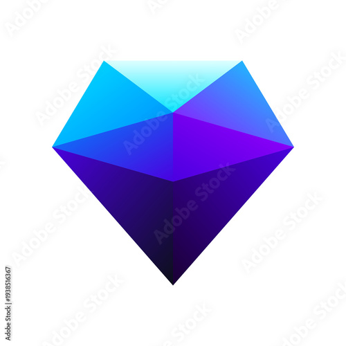 Gradient blue diamond shape icon