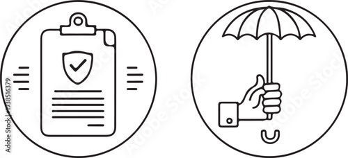 Warranty icon set collection. Seller, insurance, contract, assurance, problem, customer, defect, support, satisfaction, service ,