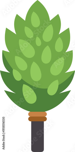 Green birch leaves venik tied with rope for bathhouse or sauna