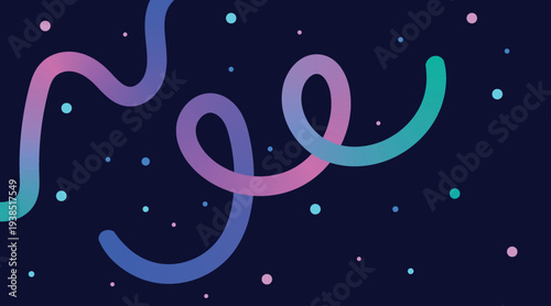 Gradient line vector EPS file, Abstract Gradient Color Shapes Pattern.Rainbow wave line set. Rainbow vector background design. Squiggly vector elements.
