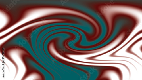 Abstract optical illusion background with maroon teal white black swirling vortex, dynamic fluid motion, and vibrant geometric decorative layout