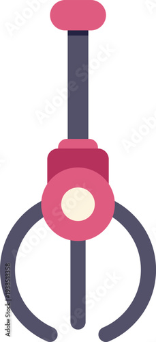 Claw machine grabber mechanism with three arms in a flat design