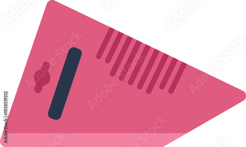 Minimalist pink cheese grater illustration representing kitchen cooking equipment