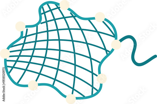 Minimal abstract illustration showing interconnected neural network nodes and links