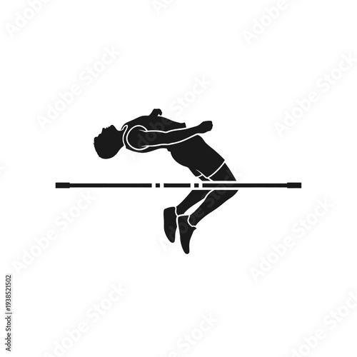 Man jumping over a hurdle in athletic competition.