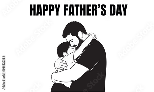 Happy father's day celebration with loving father and child