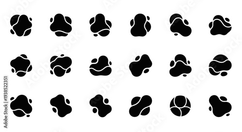 Abstract organic shapes set. Blob form collection.