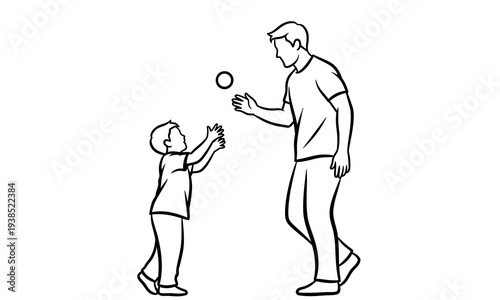 Heartwarming father's day moment dad and child sharing a bubble